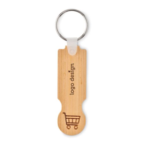 Key ring with shopping cart coin - Image 1